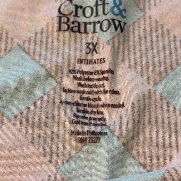 Croft & Barrow Red and Black Plaid Sleepshirt Size 3X - Picture 2 of 5